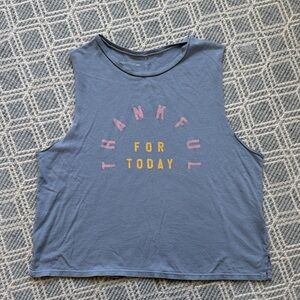 good hYOUman Blue Graphic Tank